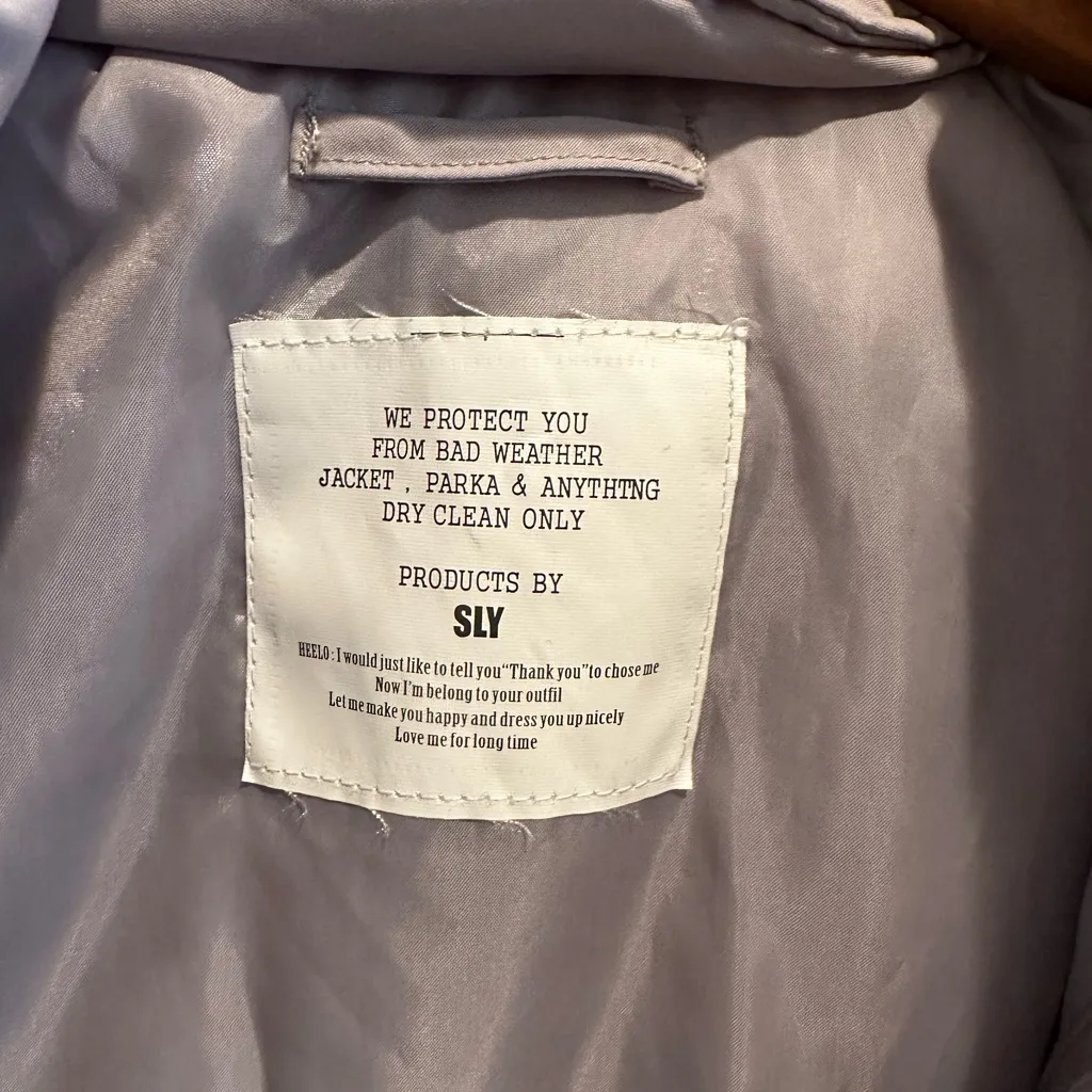 SLY Military Buckle Steel Parka Gray Japanese Size 1 Vintage Utility Jacket Fur - Image 9