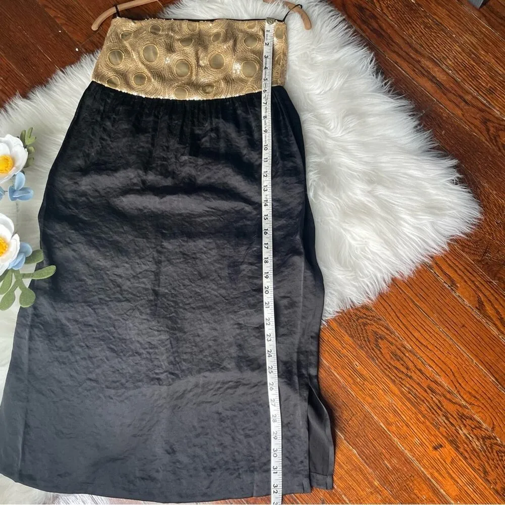 Gold & Black Sequin Strapless Dress NWOT - Image 8