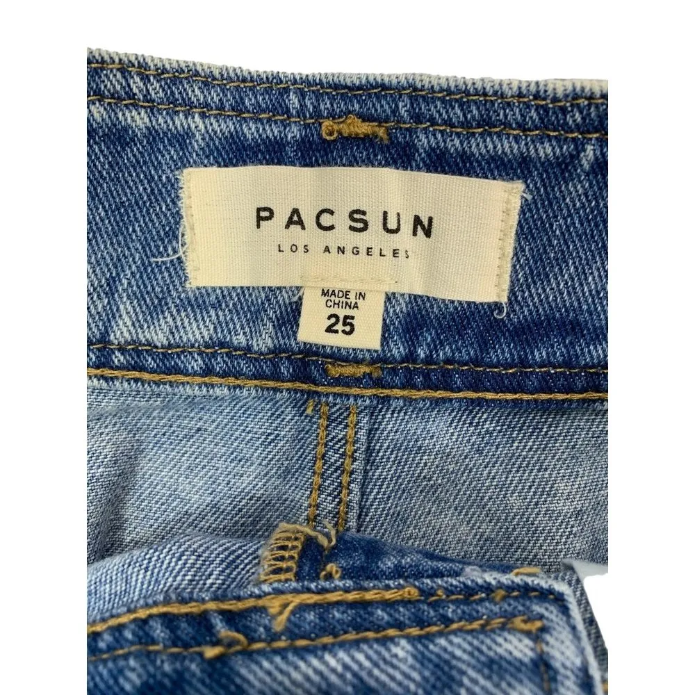 Pacsun Los Angeles Women's Light Denim Short Jean Skirt - Image 3