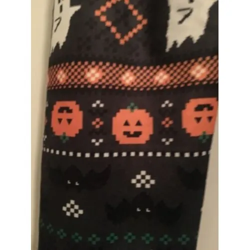 NOBO Halloween Womens Juniors Pumpkin Ankle Leggings Size Medium - Image 5