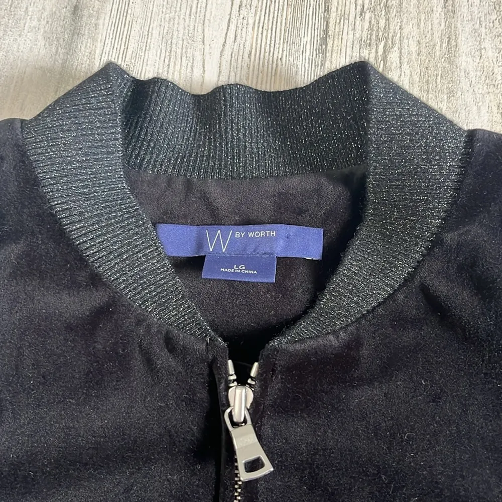 W By Worth  Bomber Jacket Size Large - Image 2