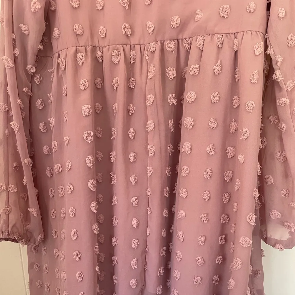 Suprelook Long Sleeve Pink Babydoll Dress ~ NWT *flawed* ~ Women’s Size XL - Image 11
