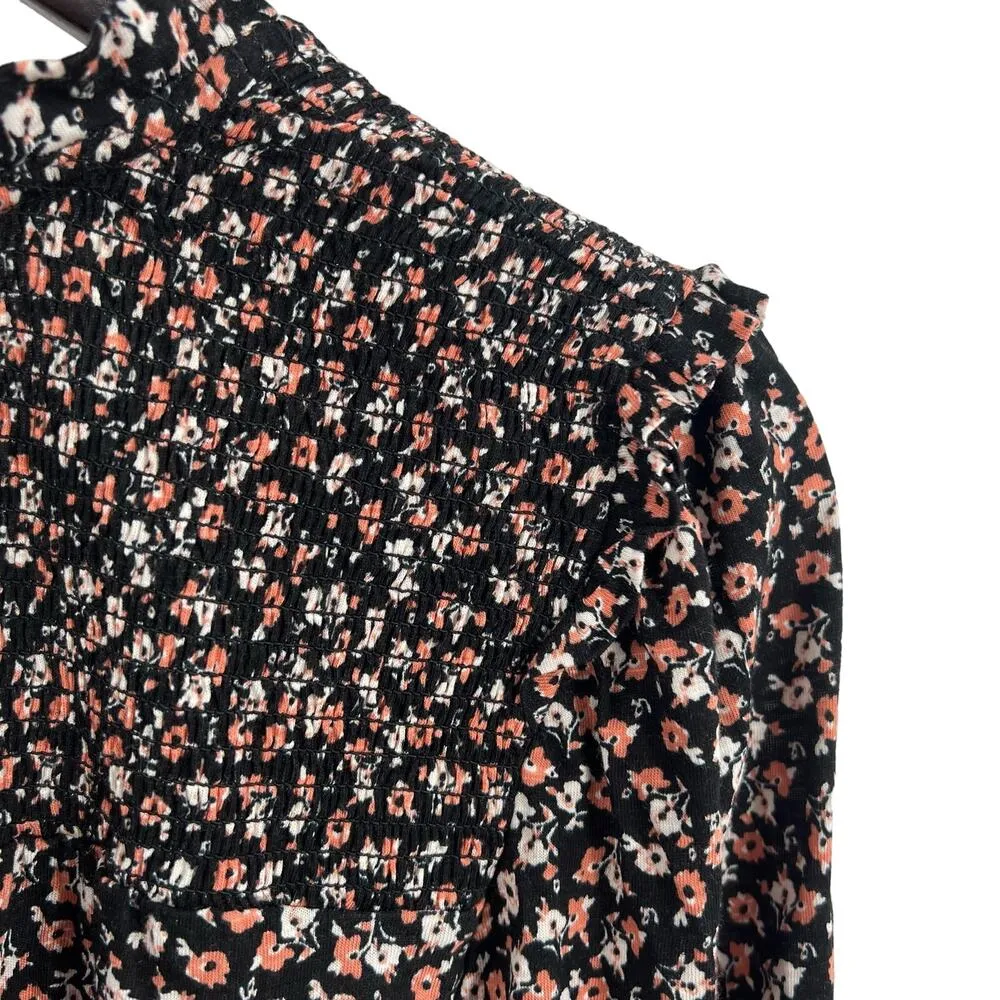 Mason & Belle Black with Pink Floral Long Sleeve Size Medium New - Image 4