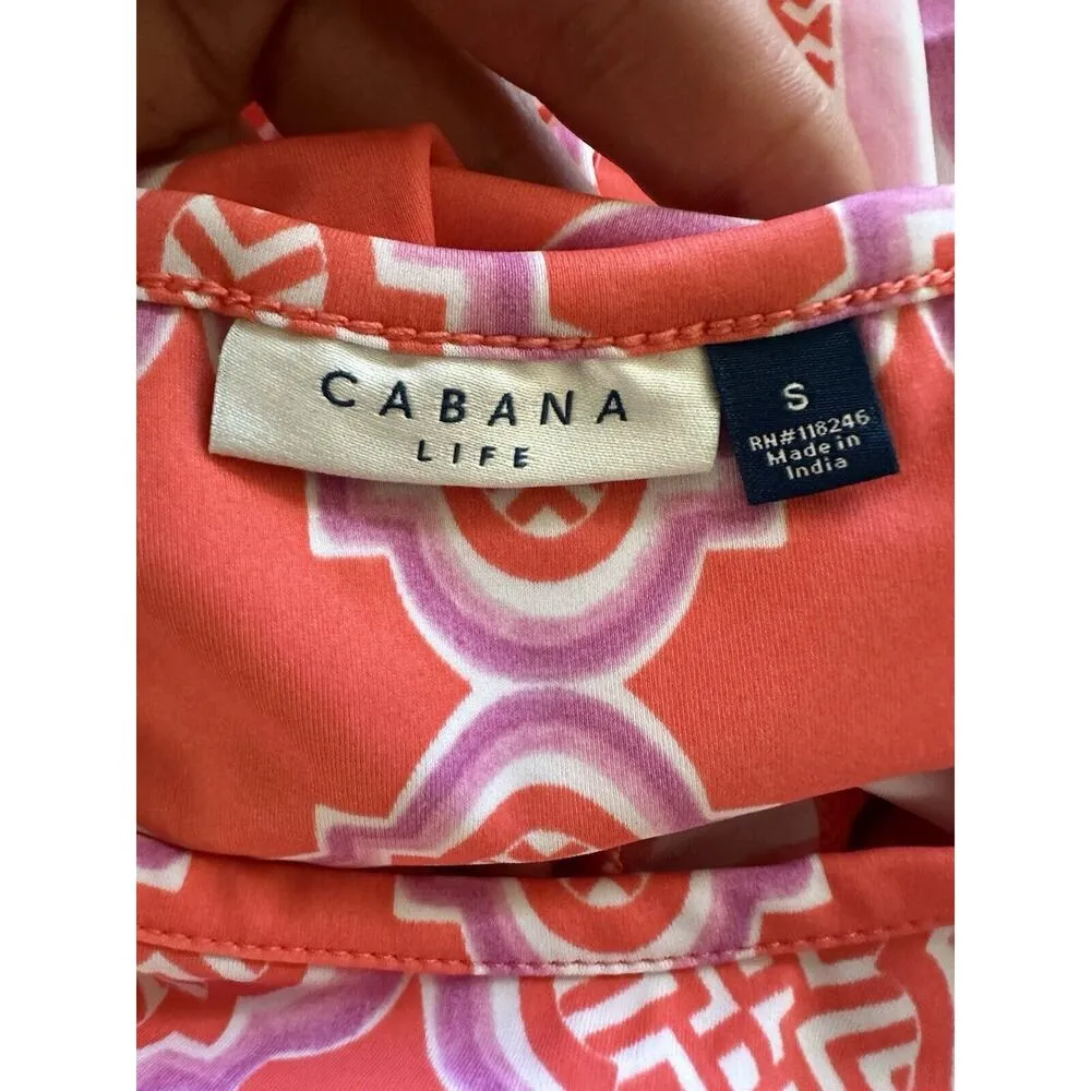 Cabana Life Dress Womens Size SCoral Pink Shift Beach Resort Stretch UPF Pockets - Image 7