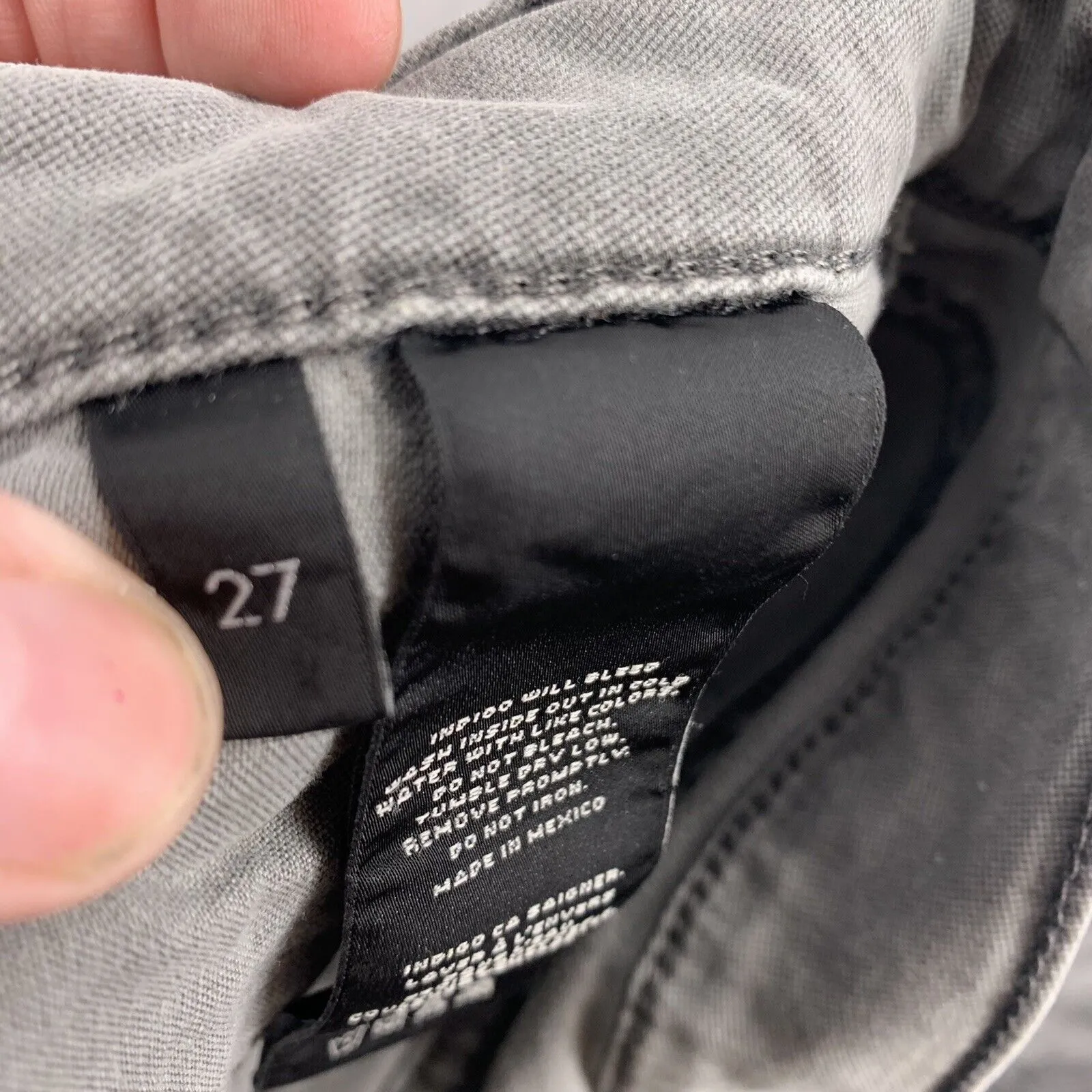 J BRAND Rosalie Skirt Gray Button Front High Rise Frayed Hem Size 27 - Image 6