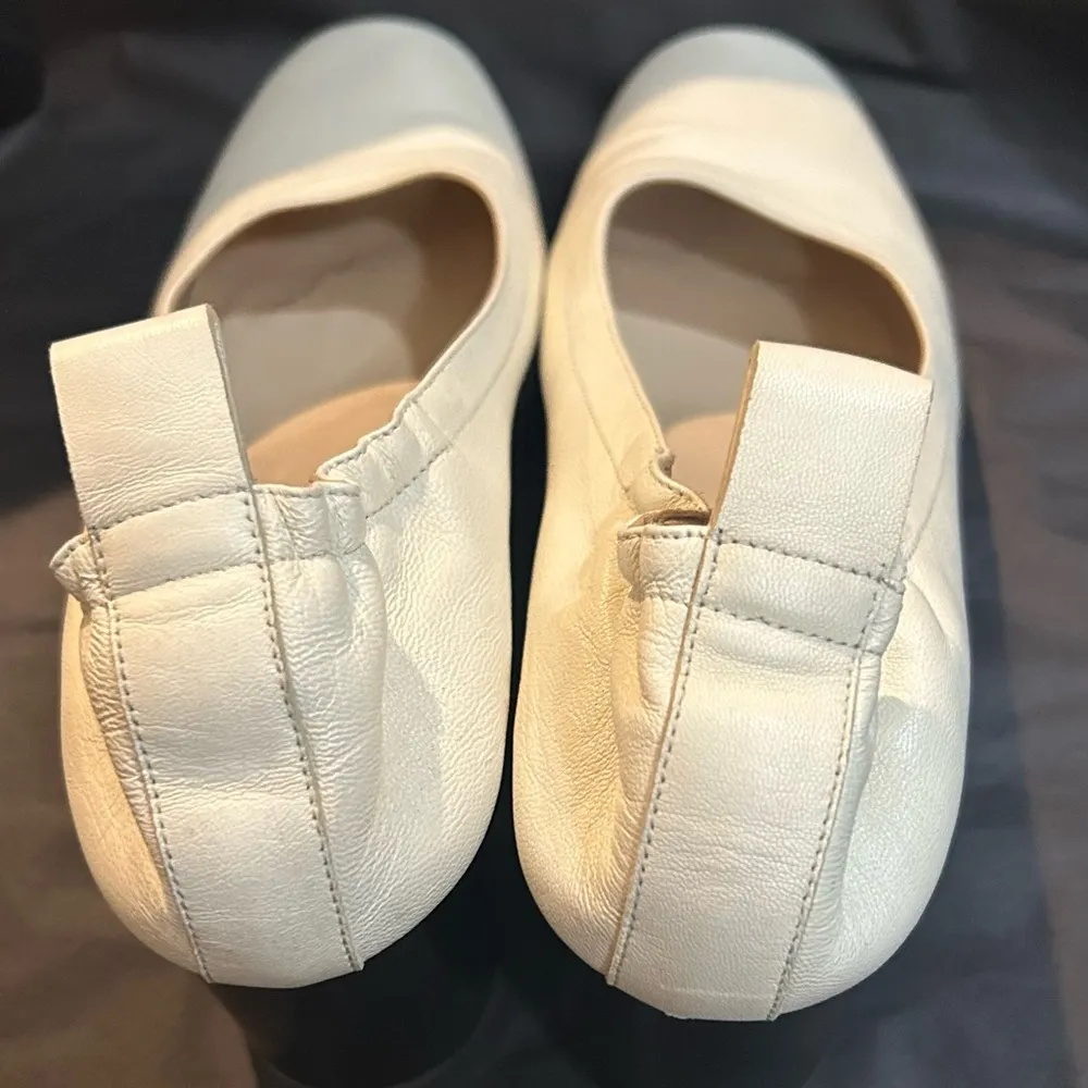 Everlane leather cream slip on shoes made in Italy size 8 - Image 3