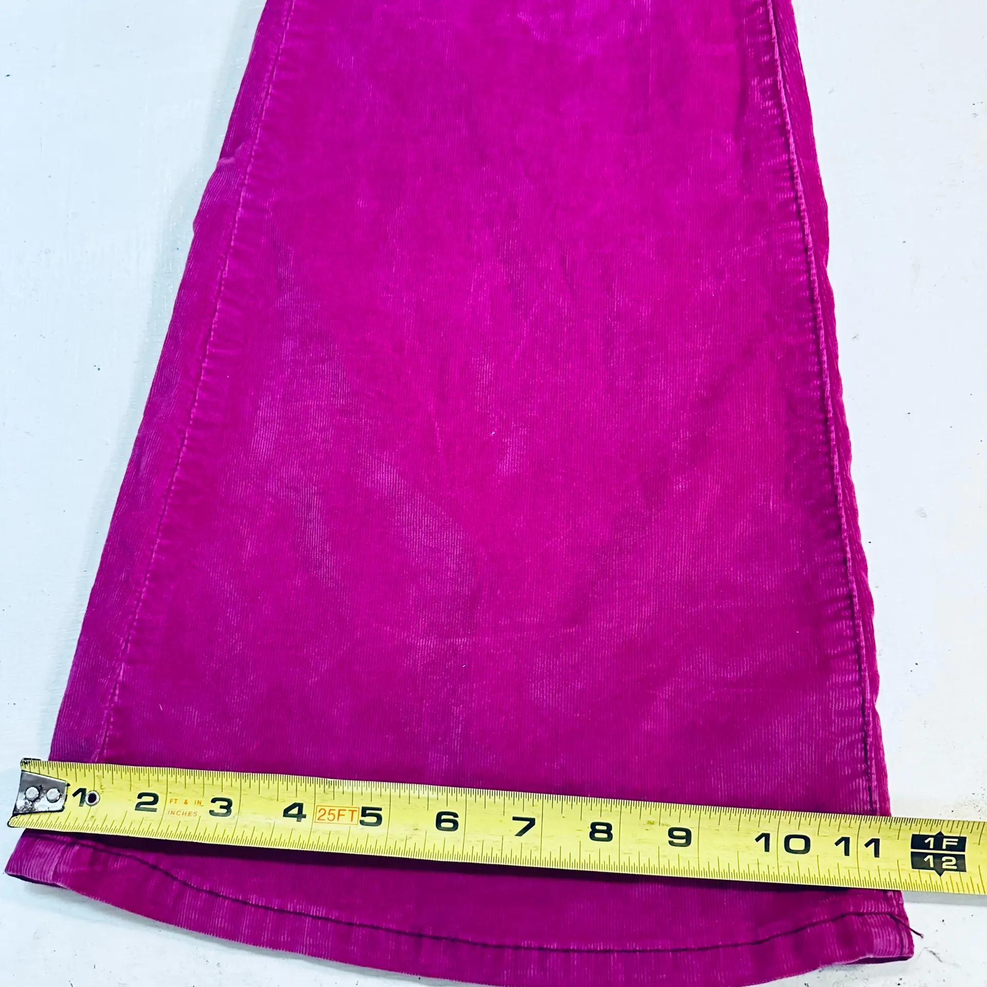 We The Free People Jayde Drawstring Flare Jeans, Size 32, High Rise, Stretch, Fuchsia Pink, Long - Image 3