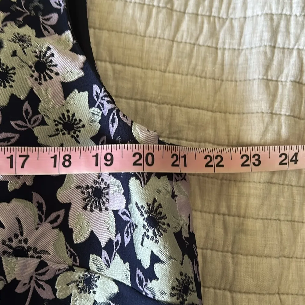 Talbots women petite 16 navy lilac silver sheath floral formal party dress​​ - Image 12