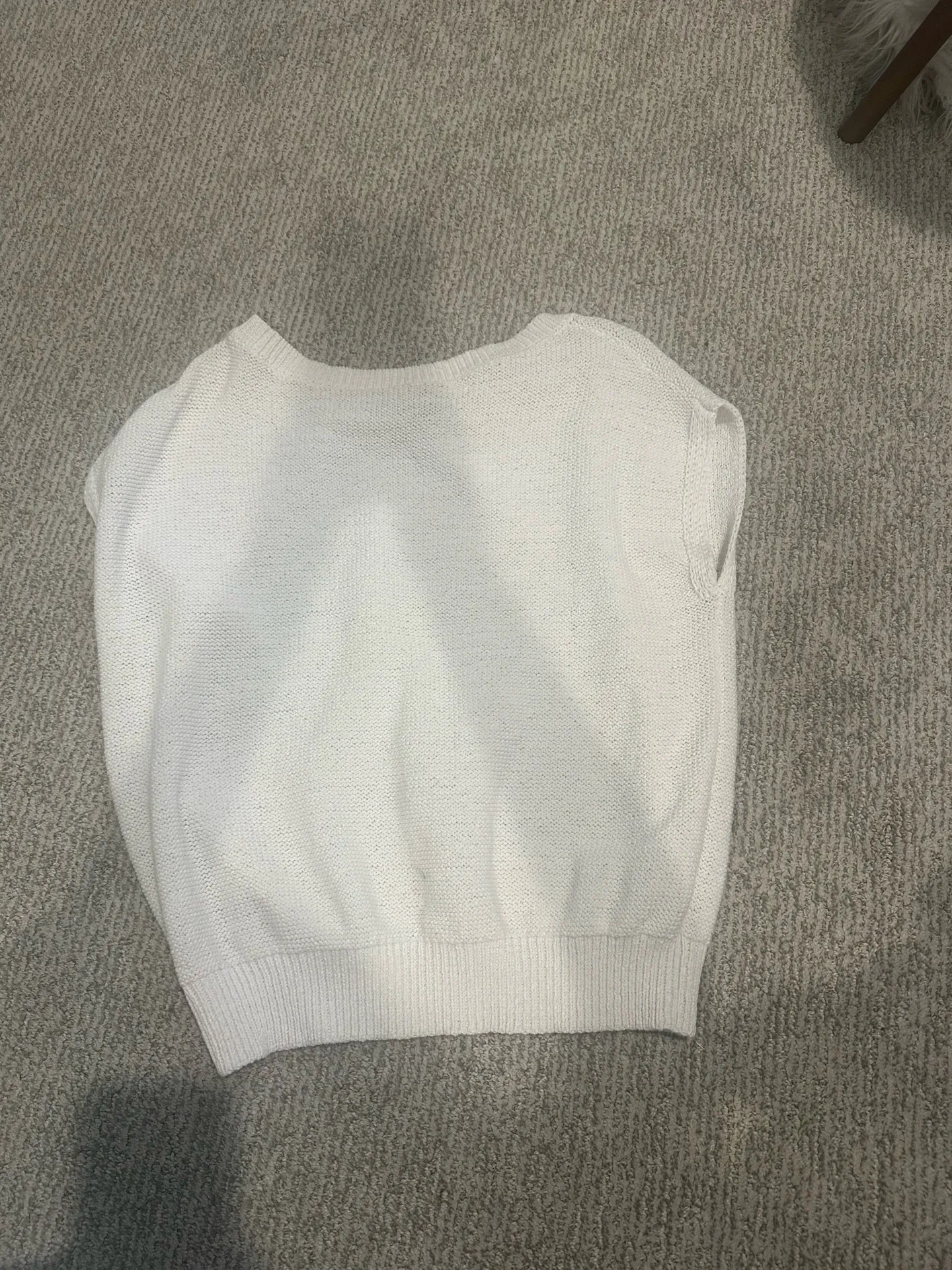 White knit sweater vest loft - Image 2