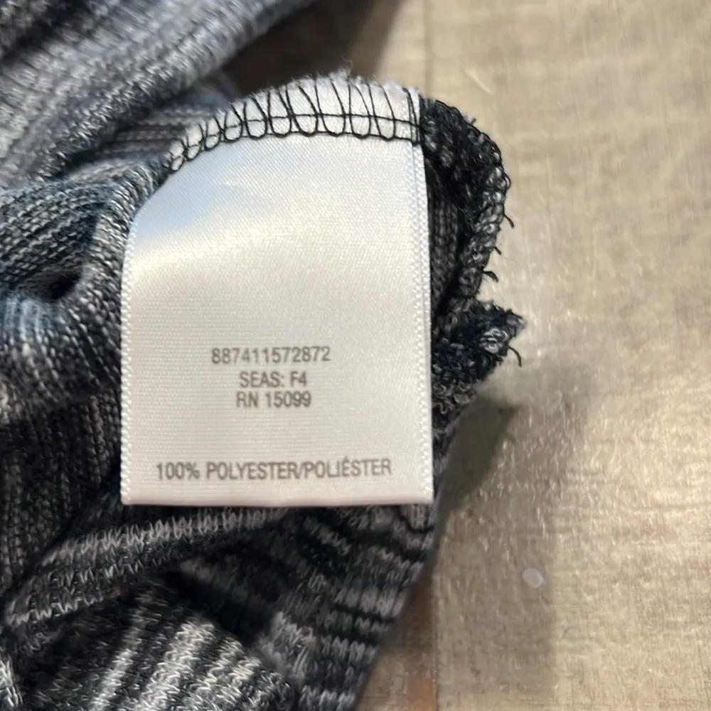 BONGO Top Blouse  Pullover black, gray and white Sz 2X Round Neck Short Sleeves - Image 5