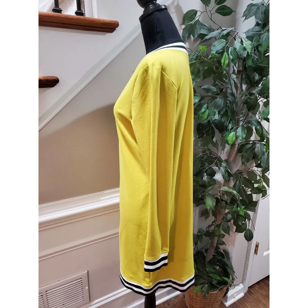 Soho Women's Yellow Polyester V-Neck Long Sleeve Knee Length Dress Size Small - Image 7