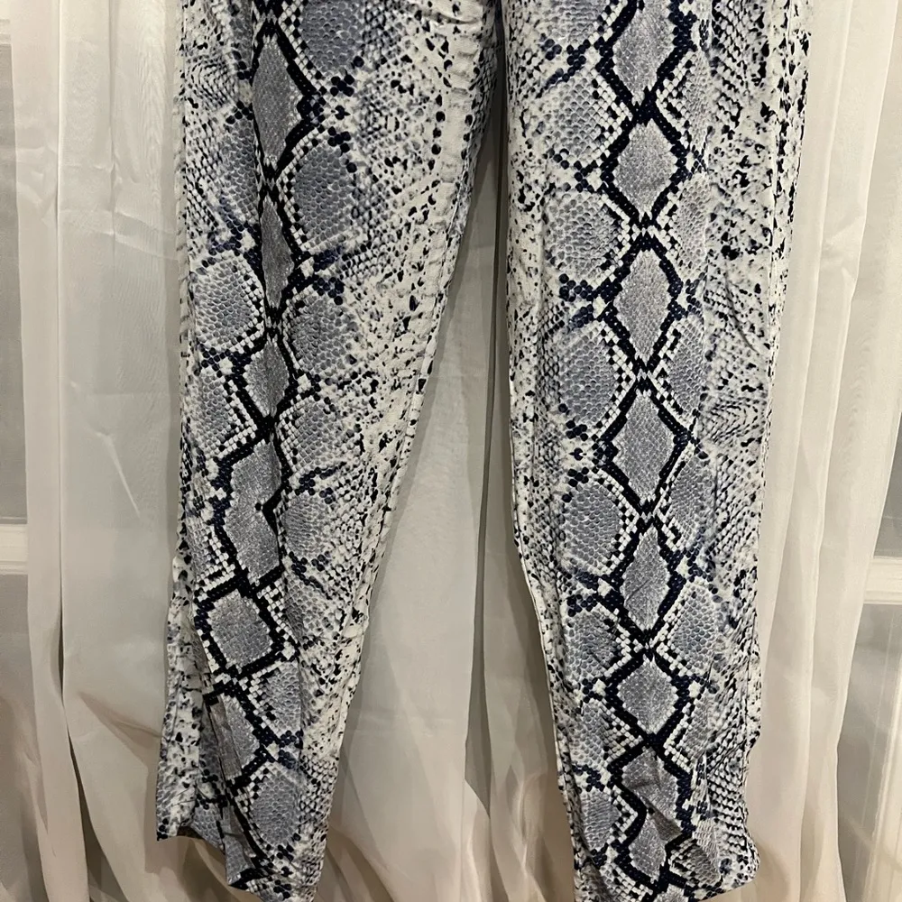 OTTE NY FAUX SNAKESKIN SILK STRAPLESS JUMPSUIT SIZE SMALL. - Image 6