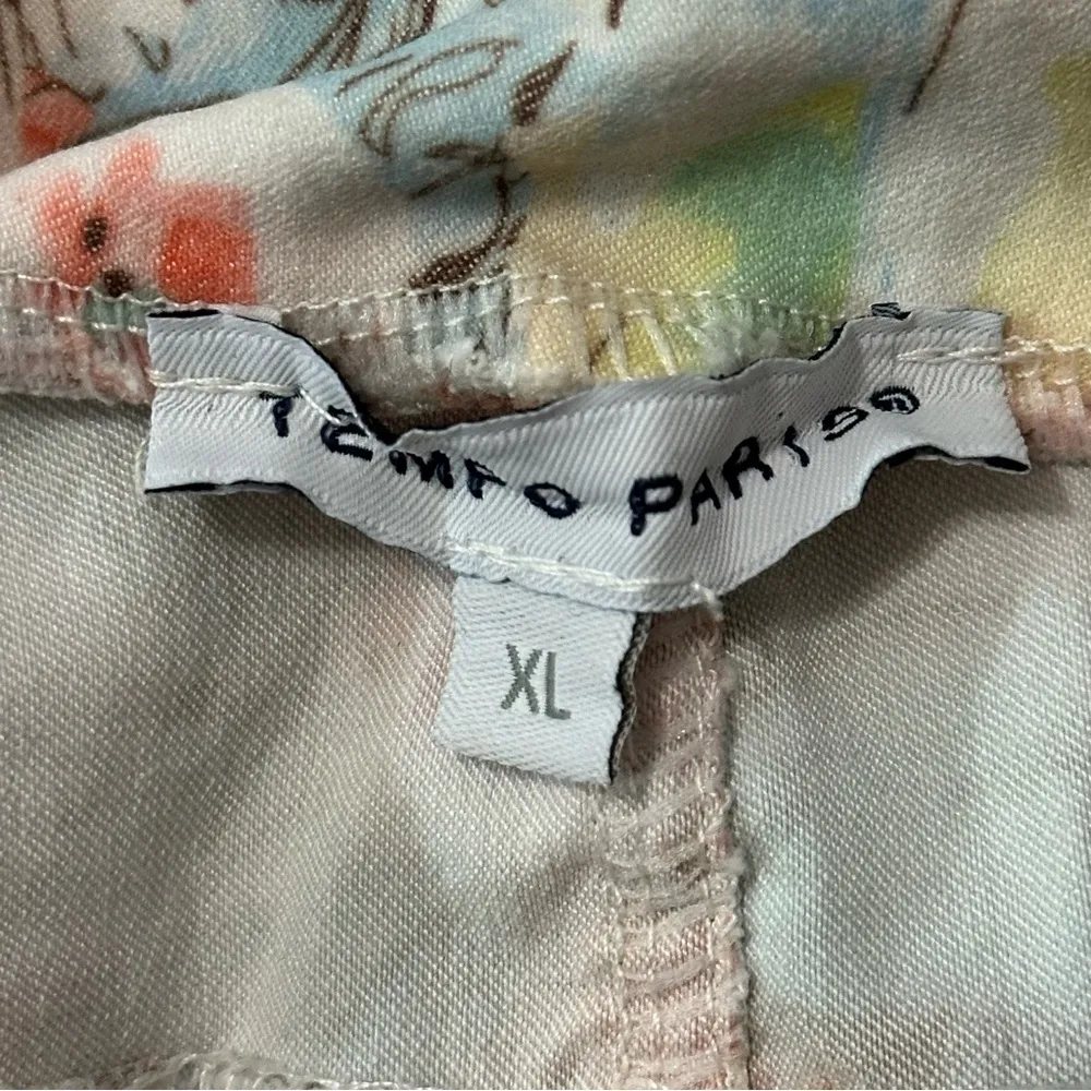 Tempo Paris Women’s Size XL Pastel Floral Print Pull On Skinny Pants - Image 4