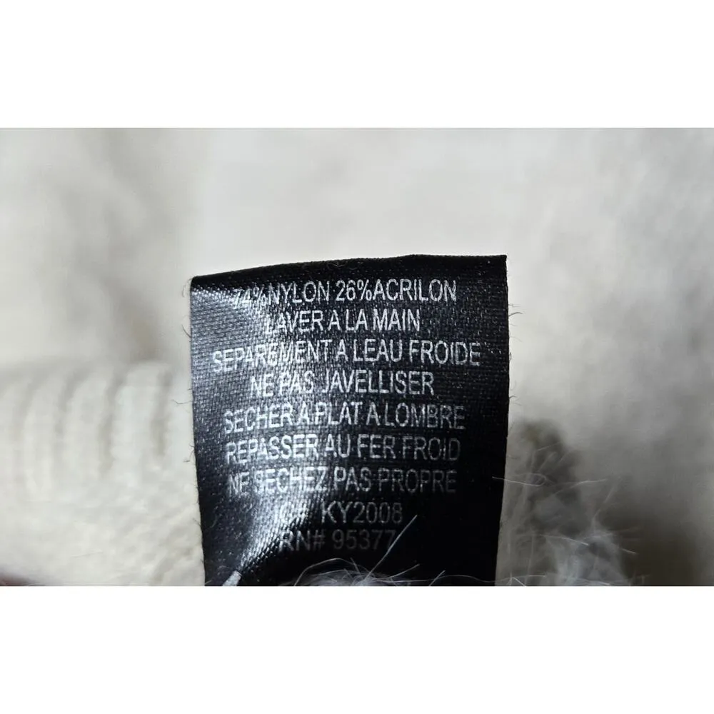 Sanctuary Eyelash Cardigan Cream Fuzzy Super Soft XS Crop Boxy - Image 7