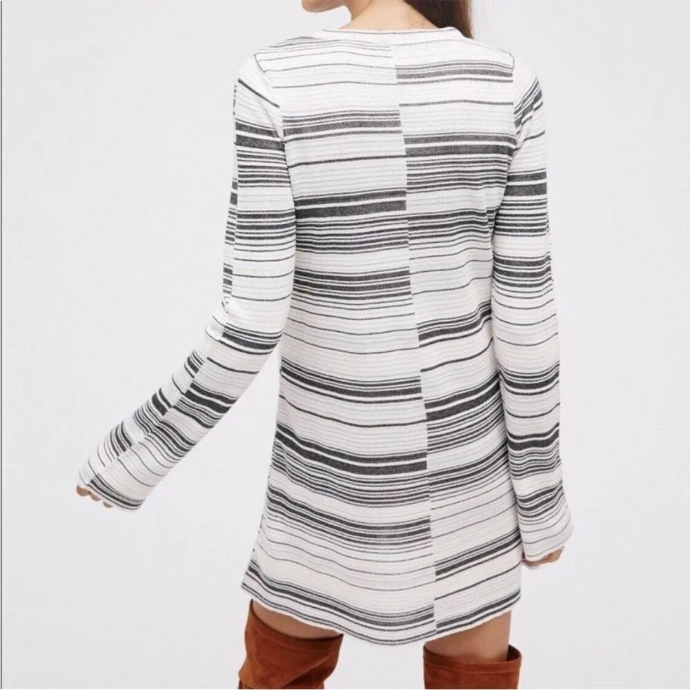 Free people rave metallic stripe tunic dress M - Image 2