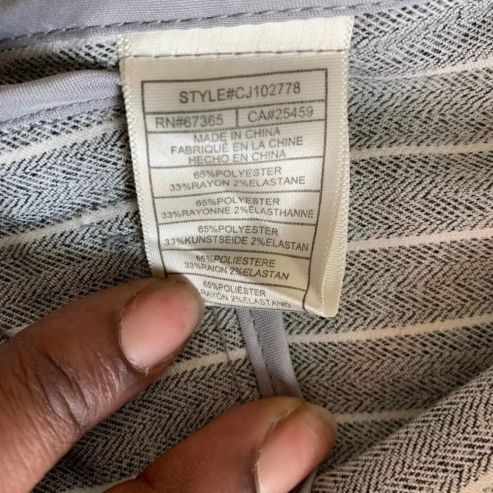 NWT Cupcakes & Cashmere Light Heather Grey Pin Strip Blazer Size XS - Image 5