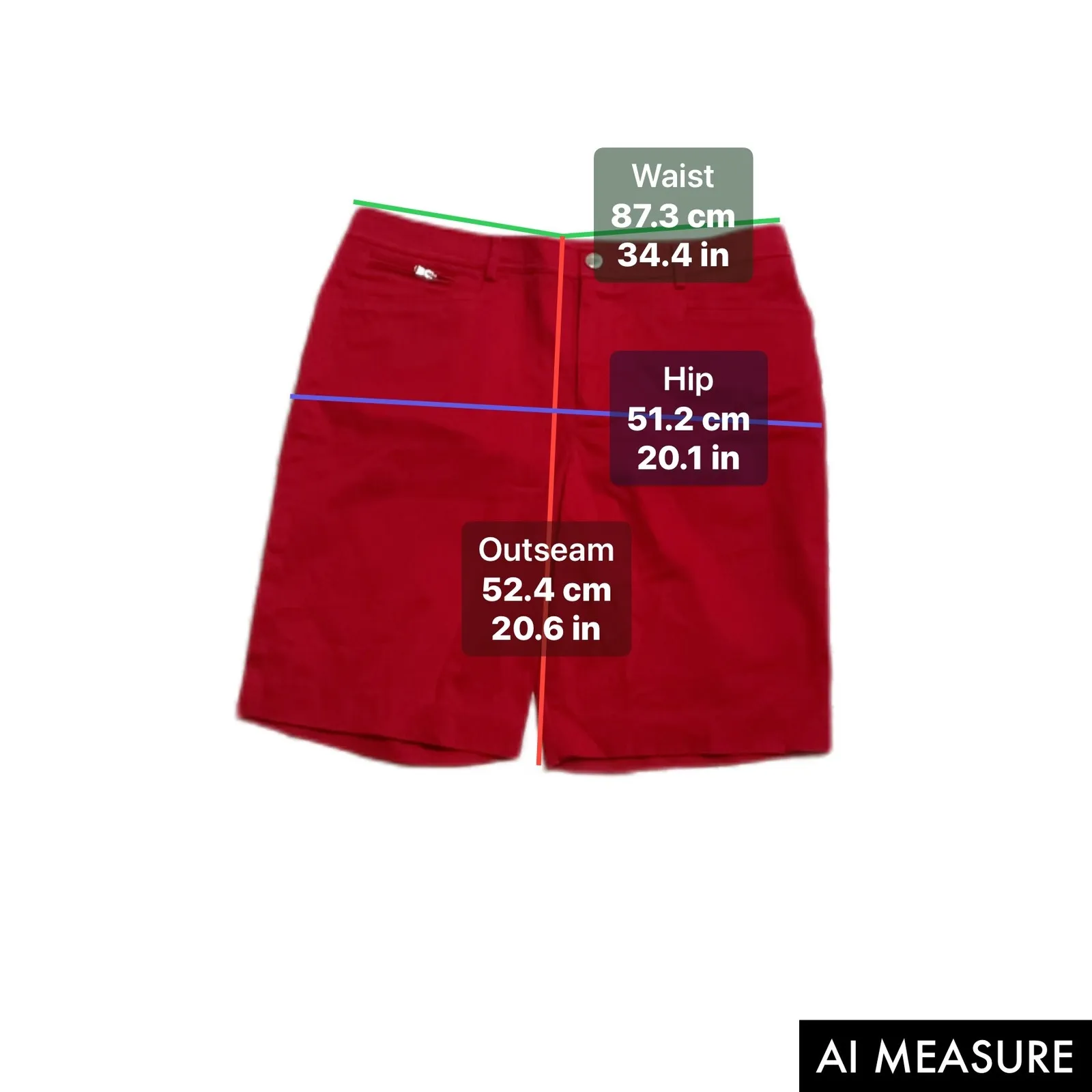 Lauren Ralph Lauren Women Red Zipper Pocket Golf Shorts Size 12 - Image 10