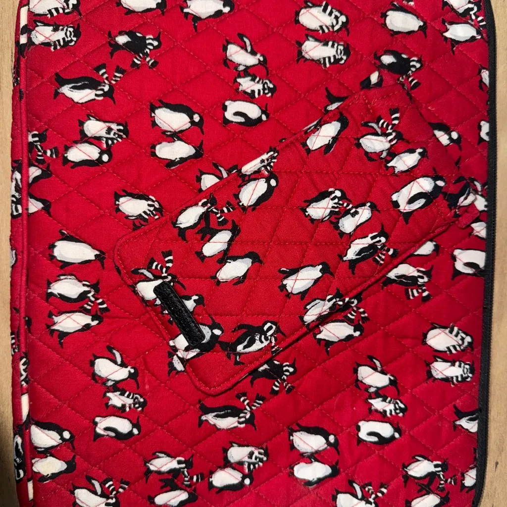 Set Of 2 Vera Bradley Playful Penguins Red Eyeglasses‎ Pencil Laptop Case F - Image 5