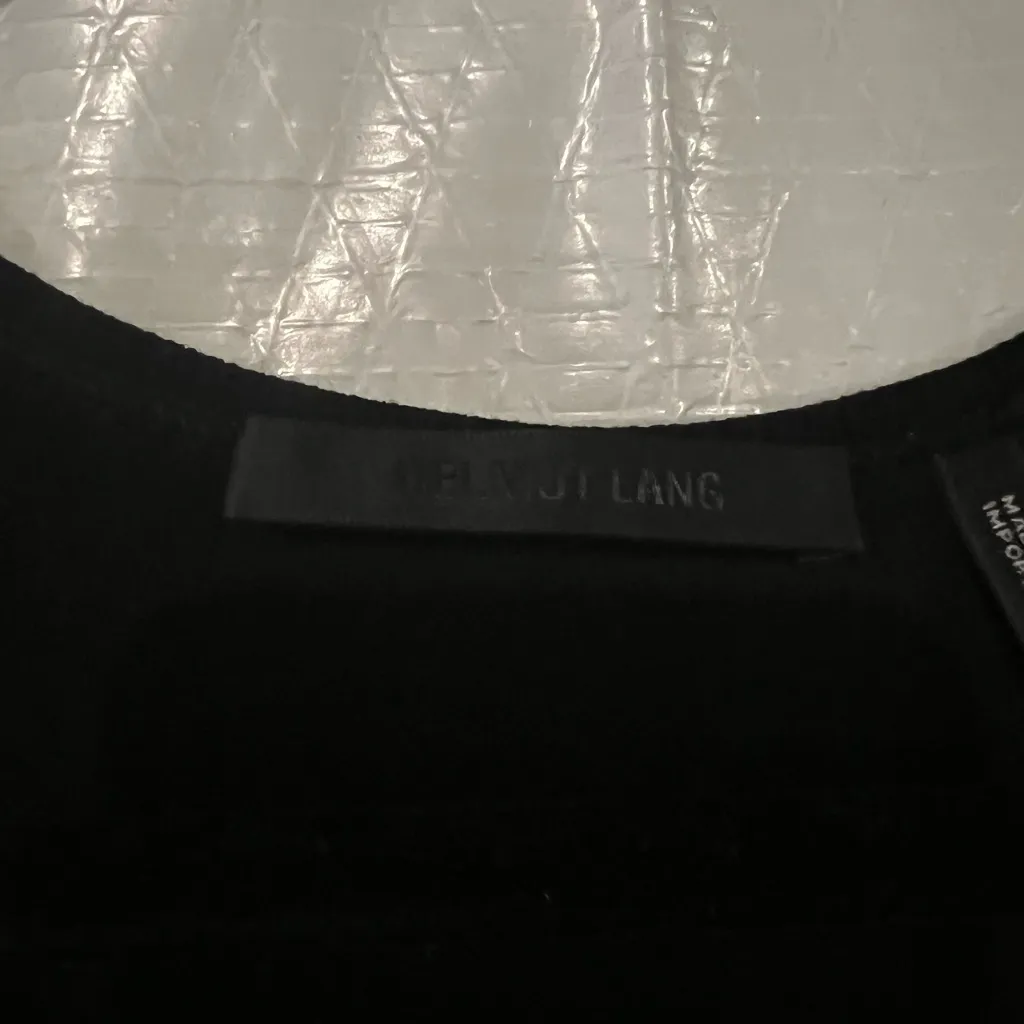 Helmut Lang Black Ribbed Cotton Tank Top Size Small - Image 3