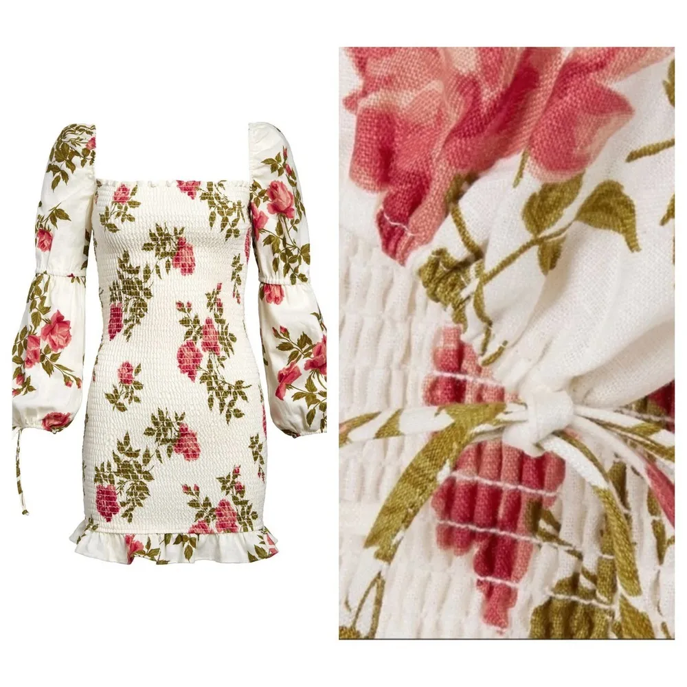 REFORMATION Hilary Long Sleeve Minidress  (XL) - Image 5