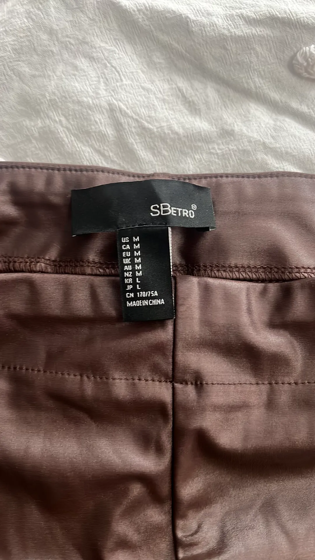 Brown straight leg leather pants Size M - Image 3