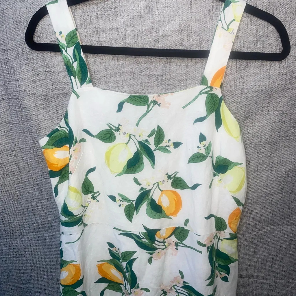 Size 6P Ann Taylor (NWT) Lemon Sundress, Square Neck Sheath Dress, Line - Image 8
