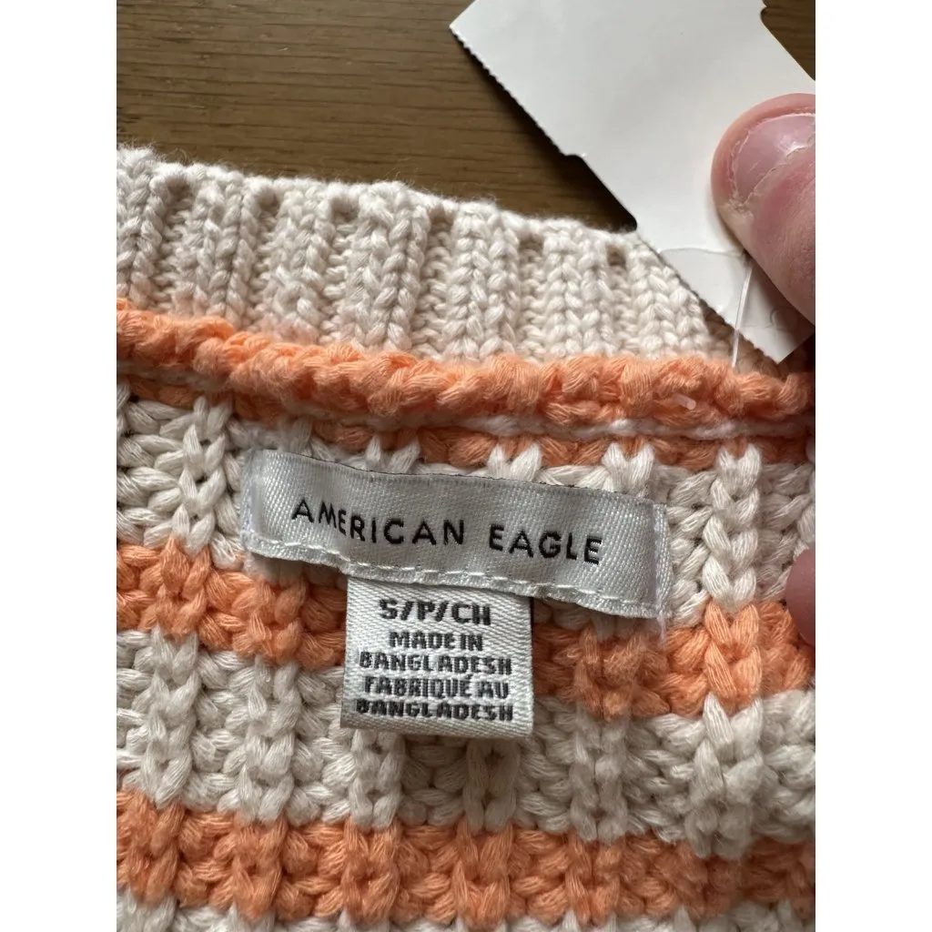 American Eagle Women’s Knit Dress Size Small Beach Preppy Crochet Knit Summer - Image 4