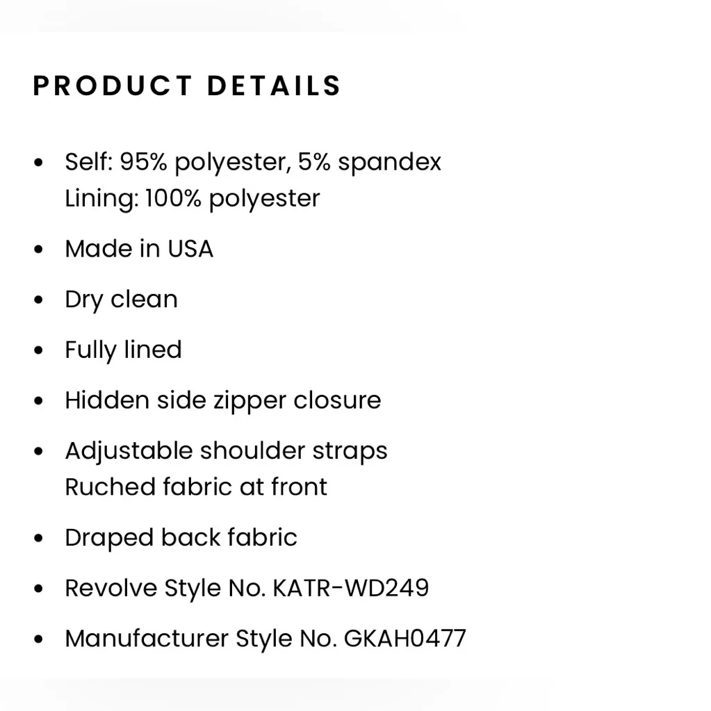 NWT Katie May Gina K Ruched Asymmetrical Low Back Midi Dress in Women's Medium - Image 10