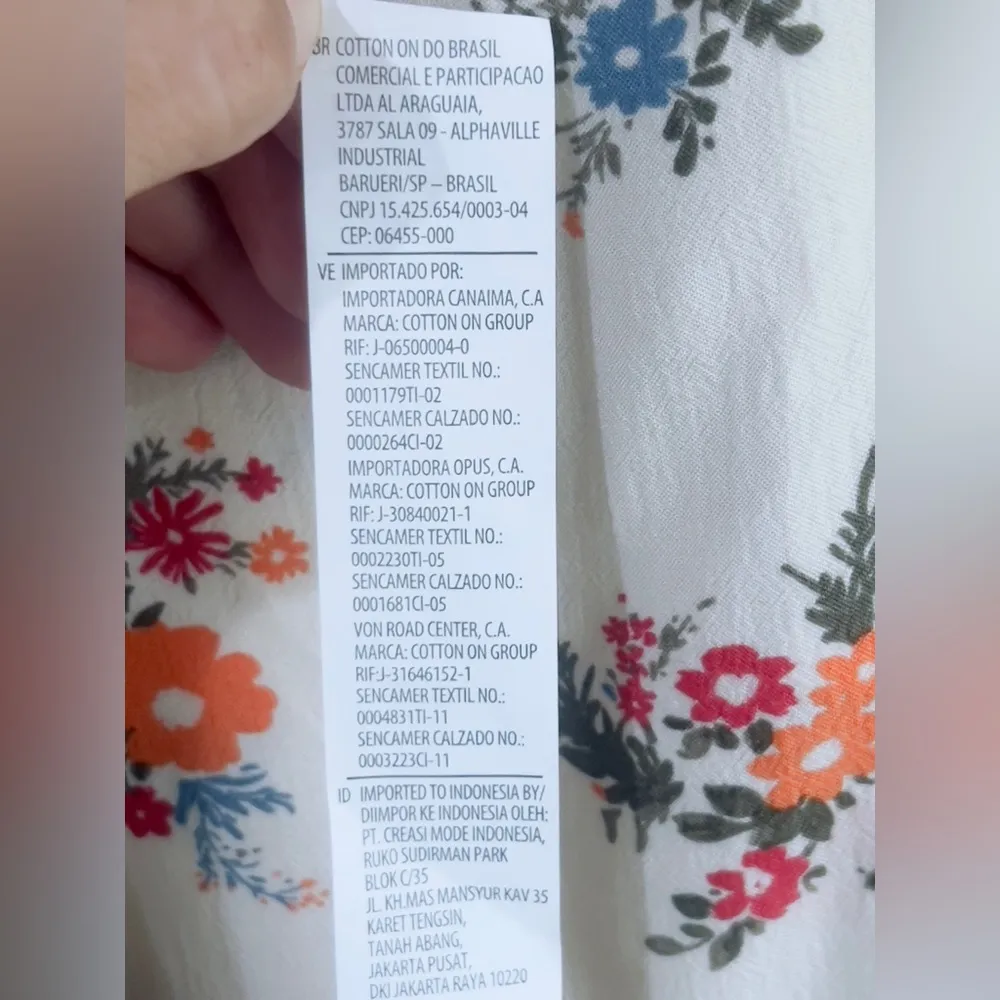 Cotton On Cream Floral Midi Dress NEW SIZE XS - Image 11