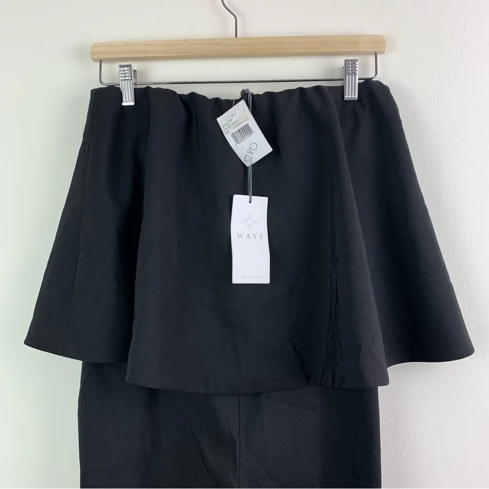 WAYF  Black Strapless Jumpsuit XS NWT $145 - Image 3