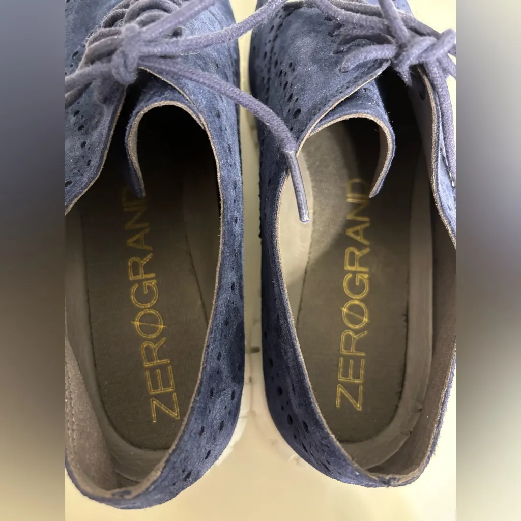 Cole Haan Zero Ground Women’s  Deep Blue Suede Oxfords Size 8.5 B - Image 6
