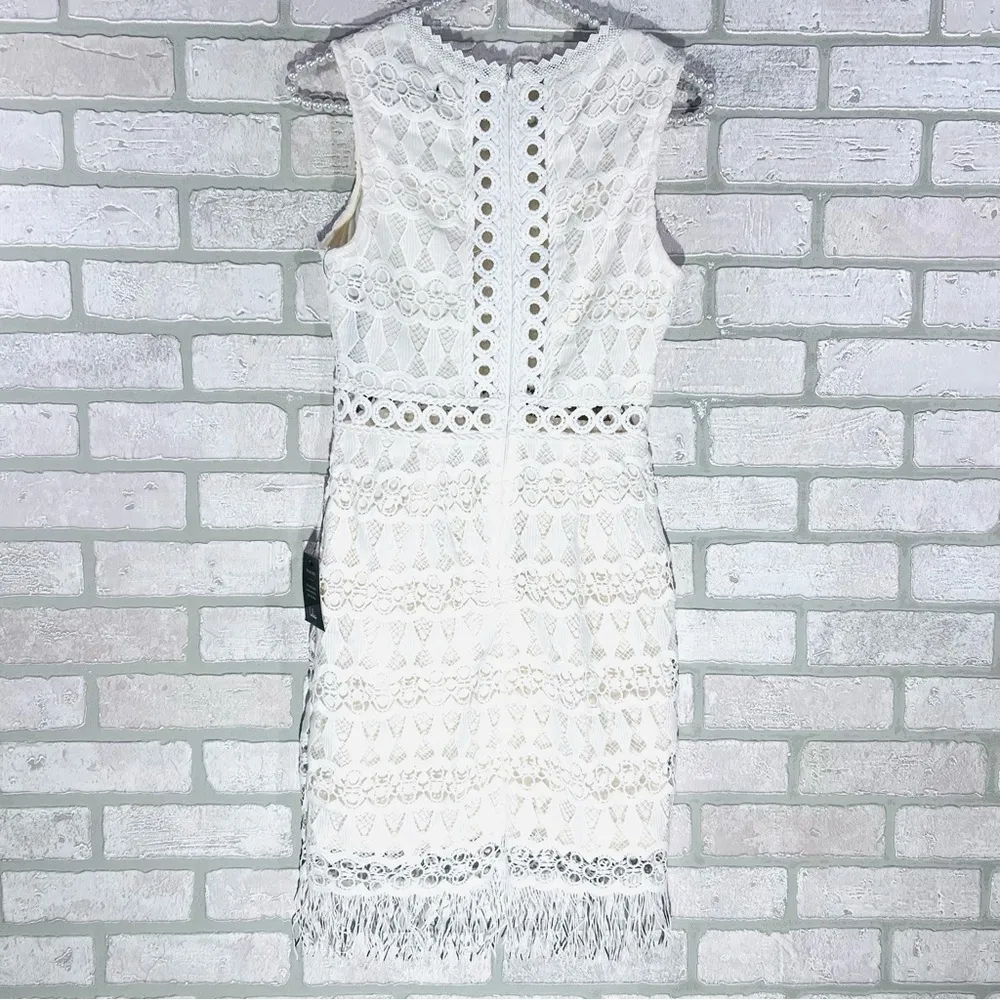 Lulu's NWT Kenna White Crochet Lace Sleeveless Bodycon Dress Size XS - Image 6