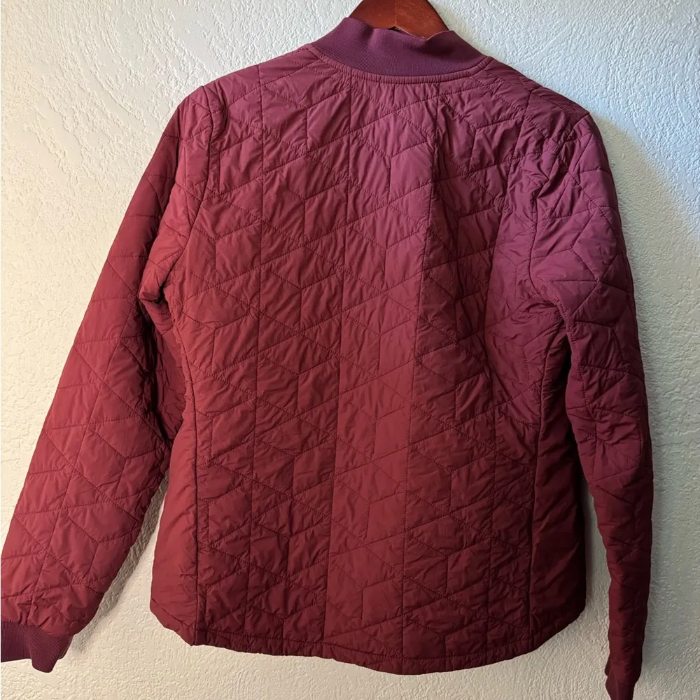 Duluth Trading Agiloft Maroon Burgundy Quilted Lighweight Bomber Jacket Size L Size L - Image 2