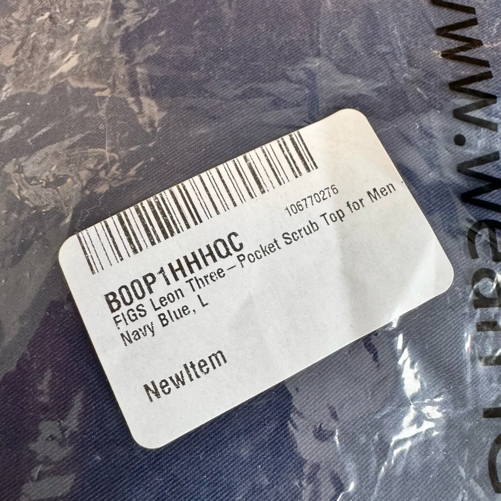 FIGS Technical Collection 3 Pocket Navy Blue Scrub Top NWT - Image 4