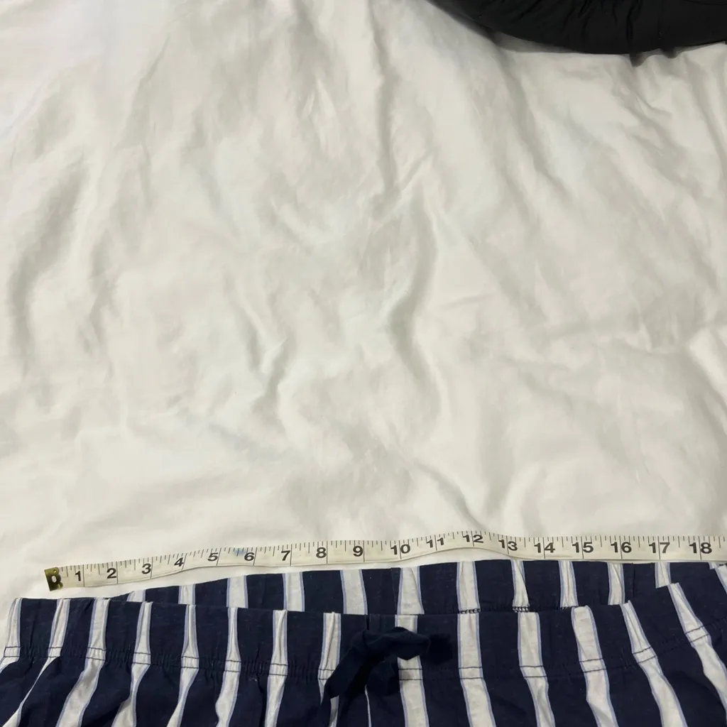 Primark Women’s Striped Navy and White Lounge Sleepwear Pants XL 100% Cotton - Image 4