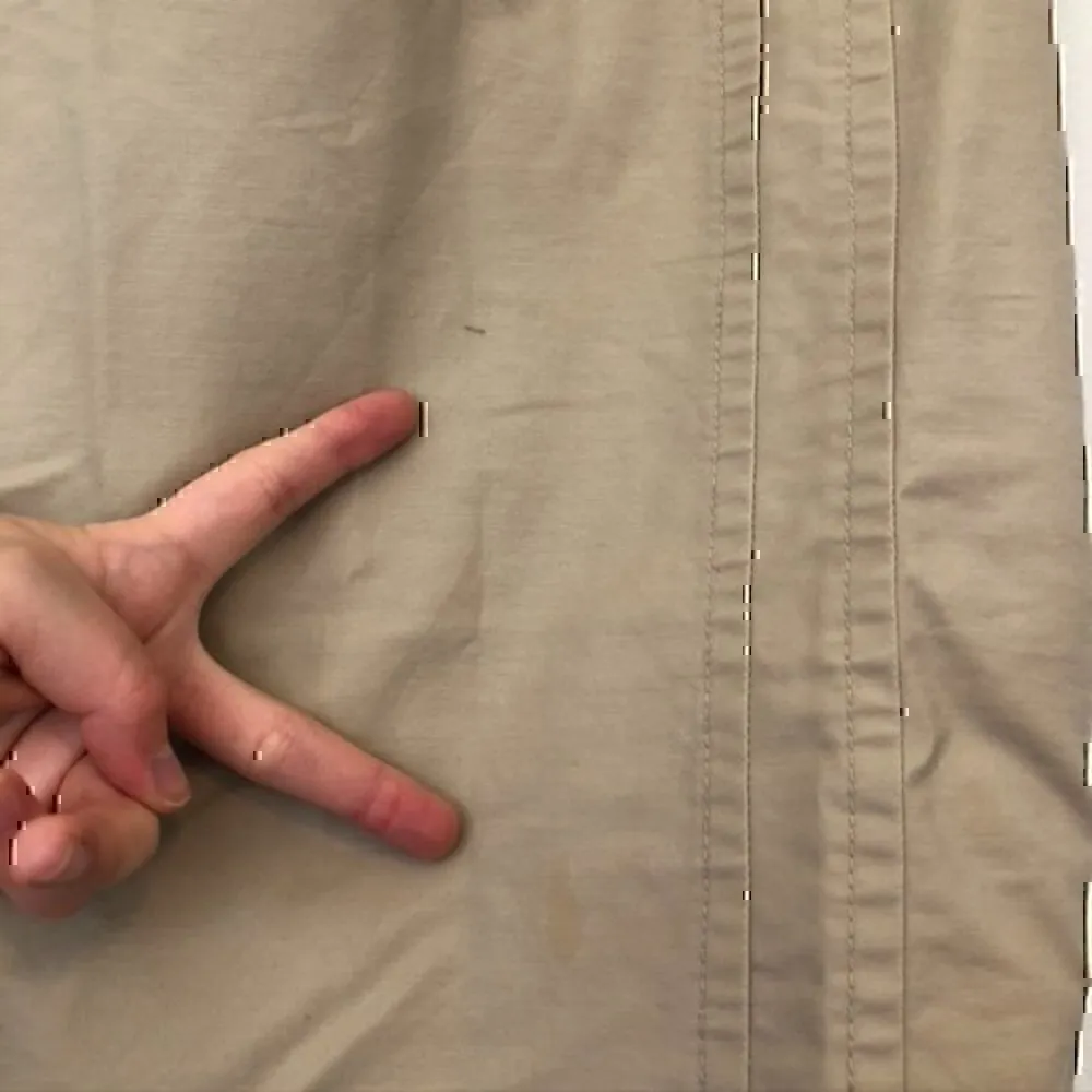 MEXX Solid Tan Beige Straight Pencil Work Cotton Knee Length Skirt UK 10 / US 6 - Image 6