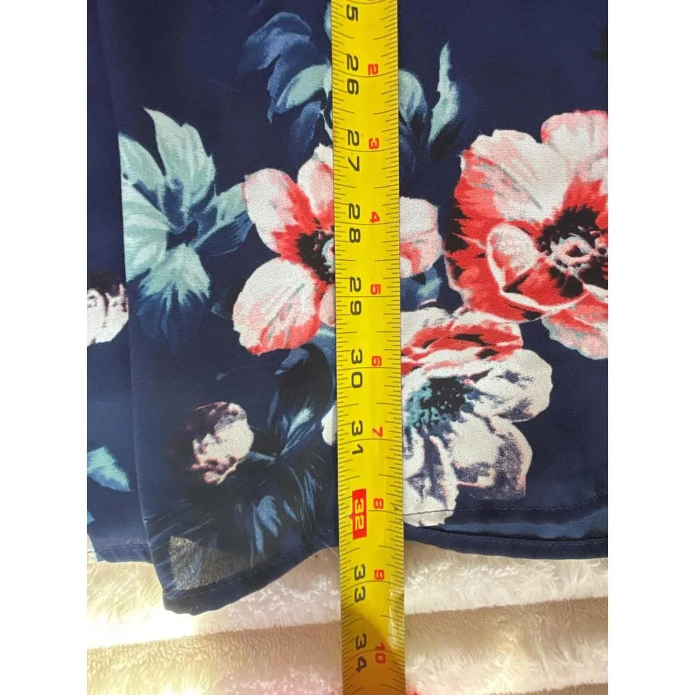 Floral V-Neck Tunic Top Spring Easter Summer Large - Image 4