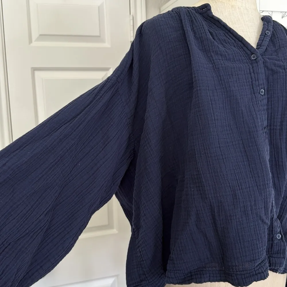 Sundry cotton gauze balloon sleeve blouse - Image 13