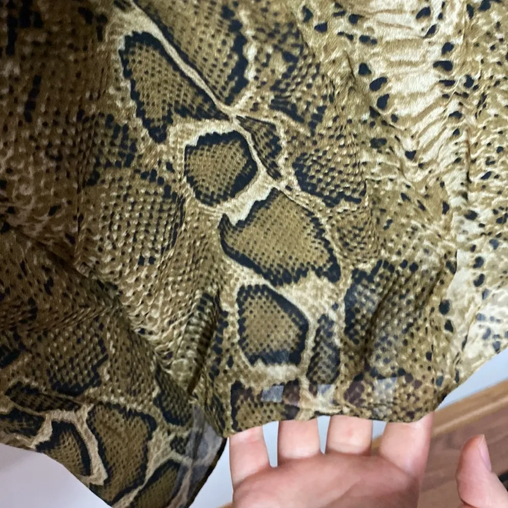 Isabel Marant Etoile Java python print asymmetric ruffle sheer mini dress sz XL - Image 12