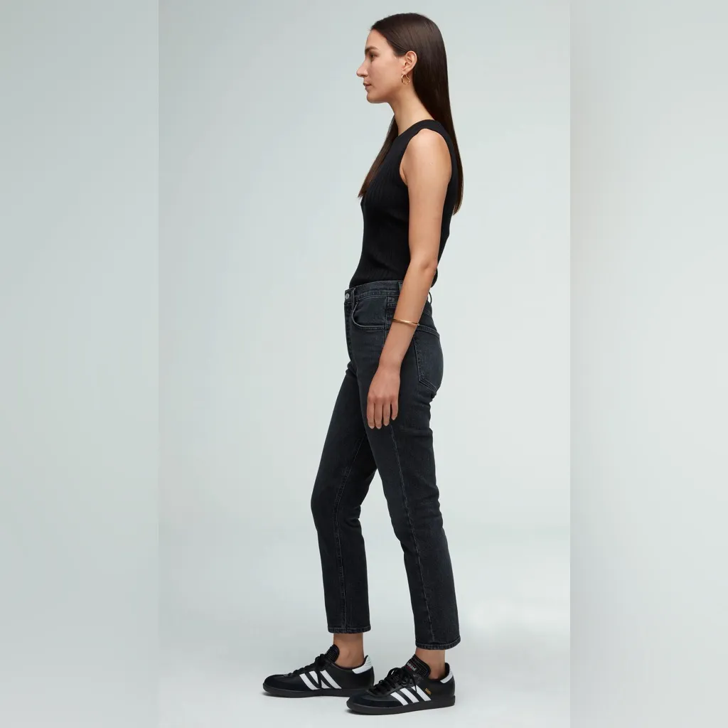 AGOLDE Riley High Rise Straight - Black - Size 23 - Image 6