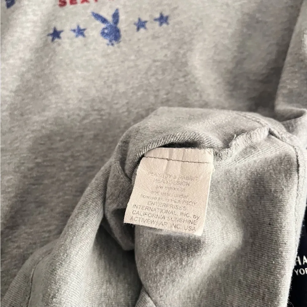 Playboy Y2K Star Glittery  Baby Gray Tee​ - Image 4