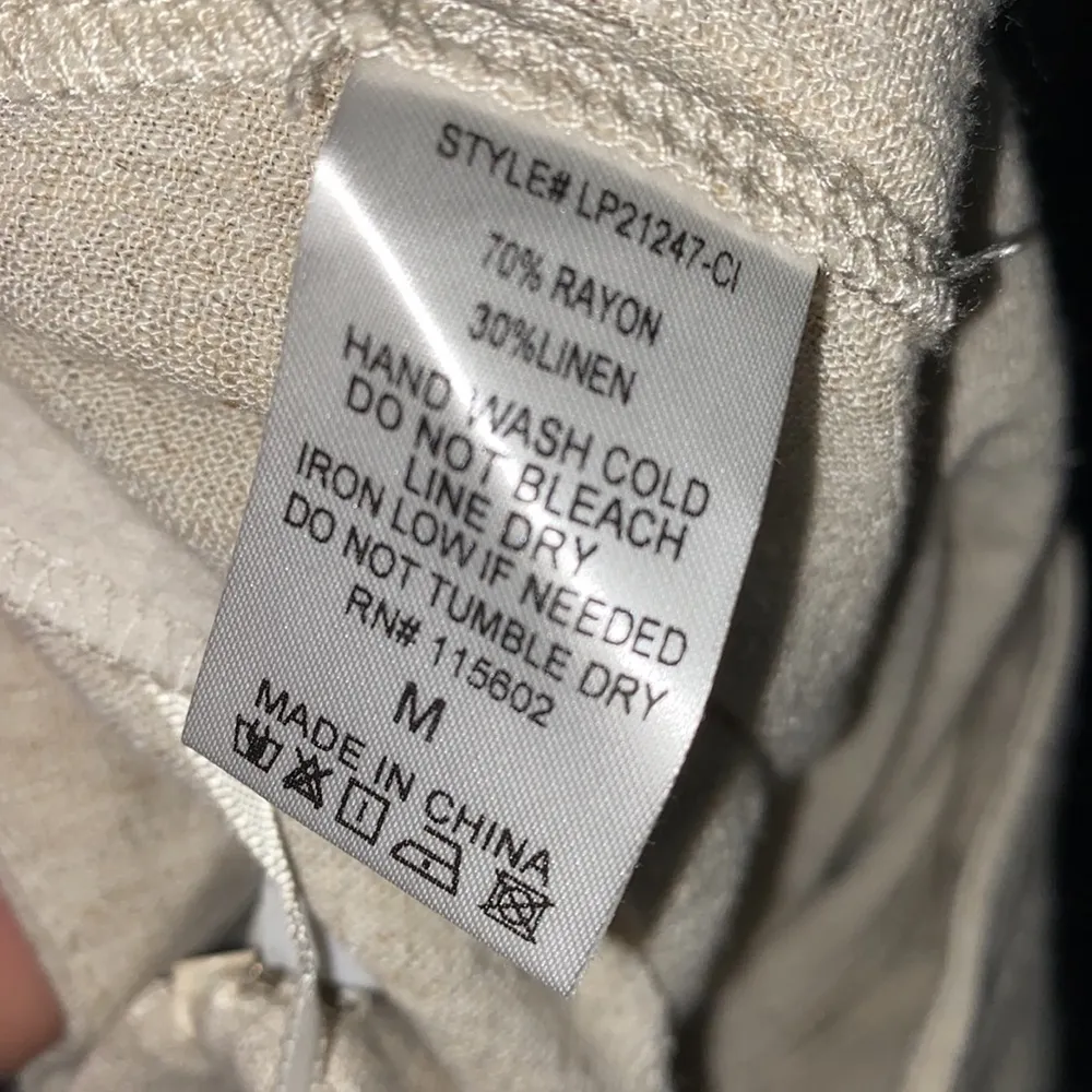 Lush linen shorts medium‎ cream beige - Image 6