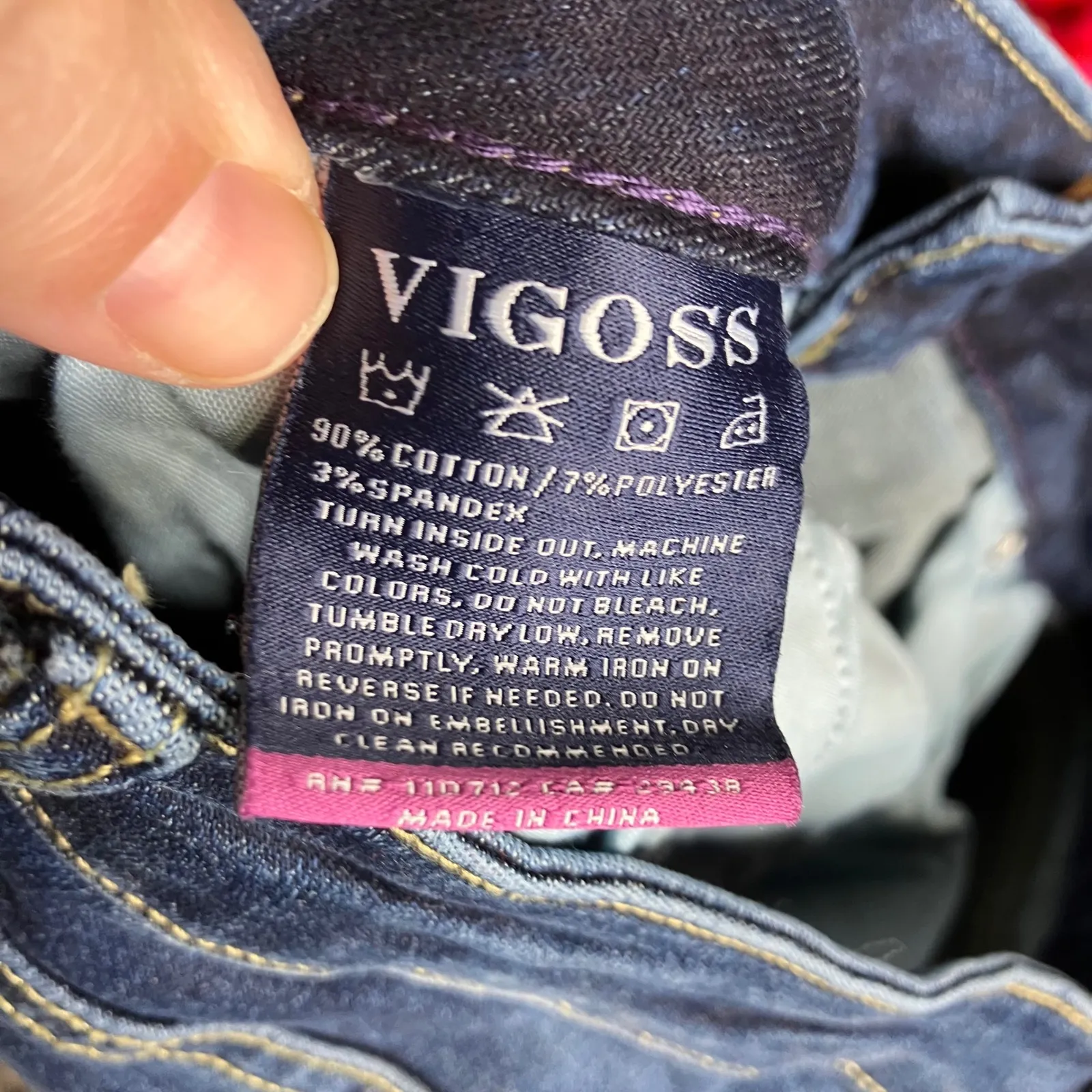 Vigoss Thompson Tomboy jeans women's size 30 x 25 classic fit ankle cropped - Image 8