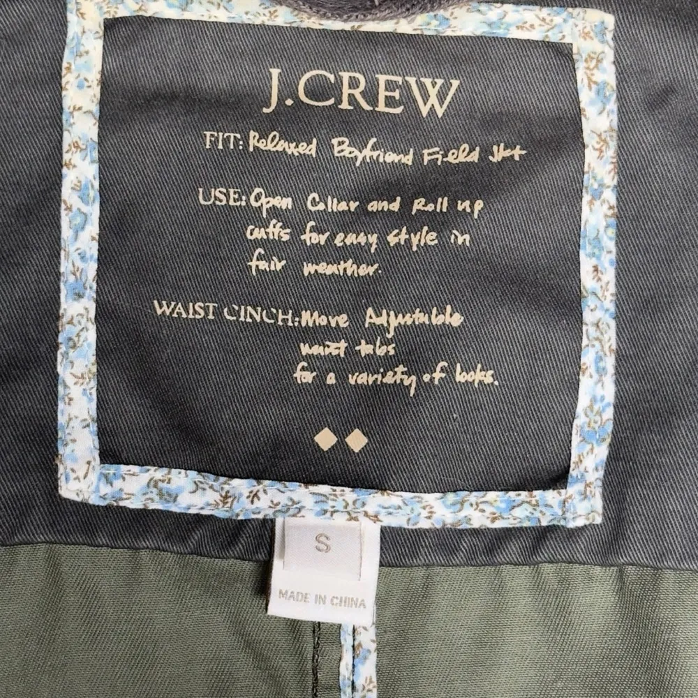 J.Crew Womens Relaxed Boyfriend Jacket Mossy Brown Small Military Outerwear Green - Image 10