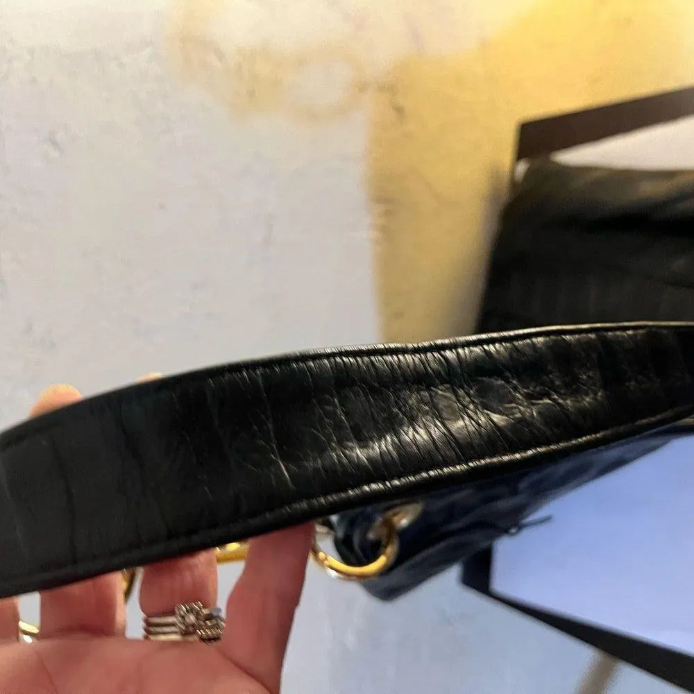 Andre Oliver designer shoulder bag with gorgeous gold chrome hardware Black - Image 6