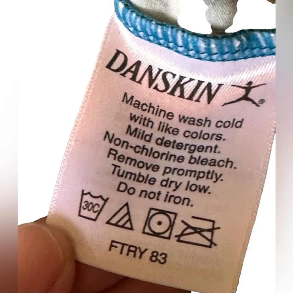 596. 5/$25 Danskin Women’s Blue & Yellow Built in bra Workout Top - Image 4