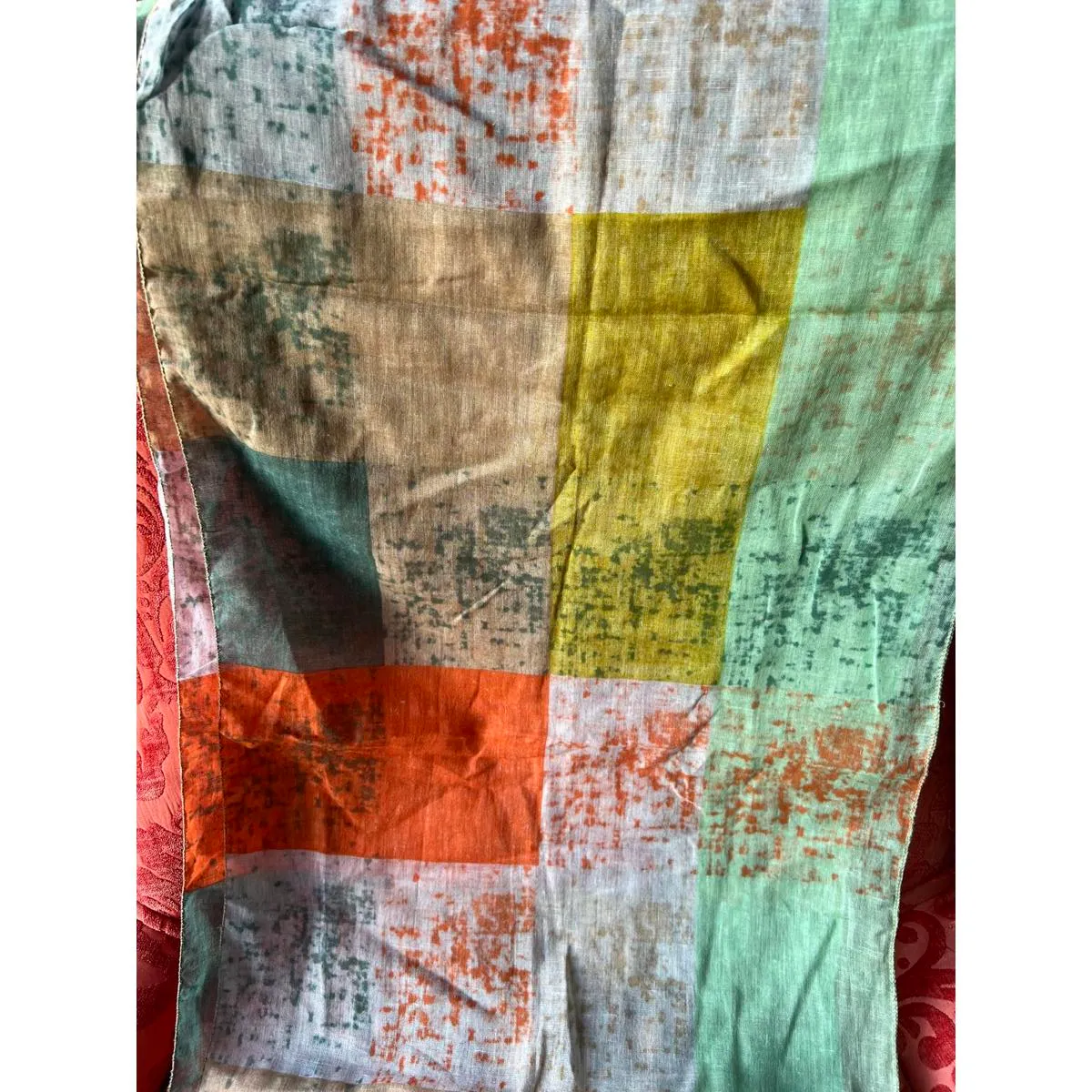 Colorful Boho Patchwork Infinity Scarf - Image 3