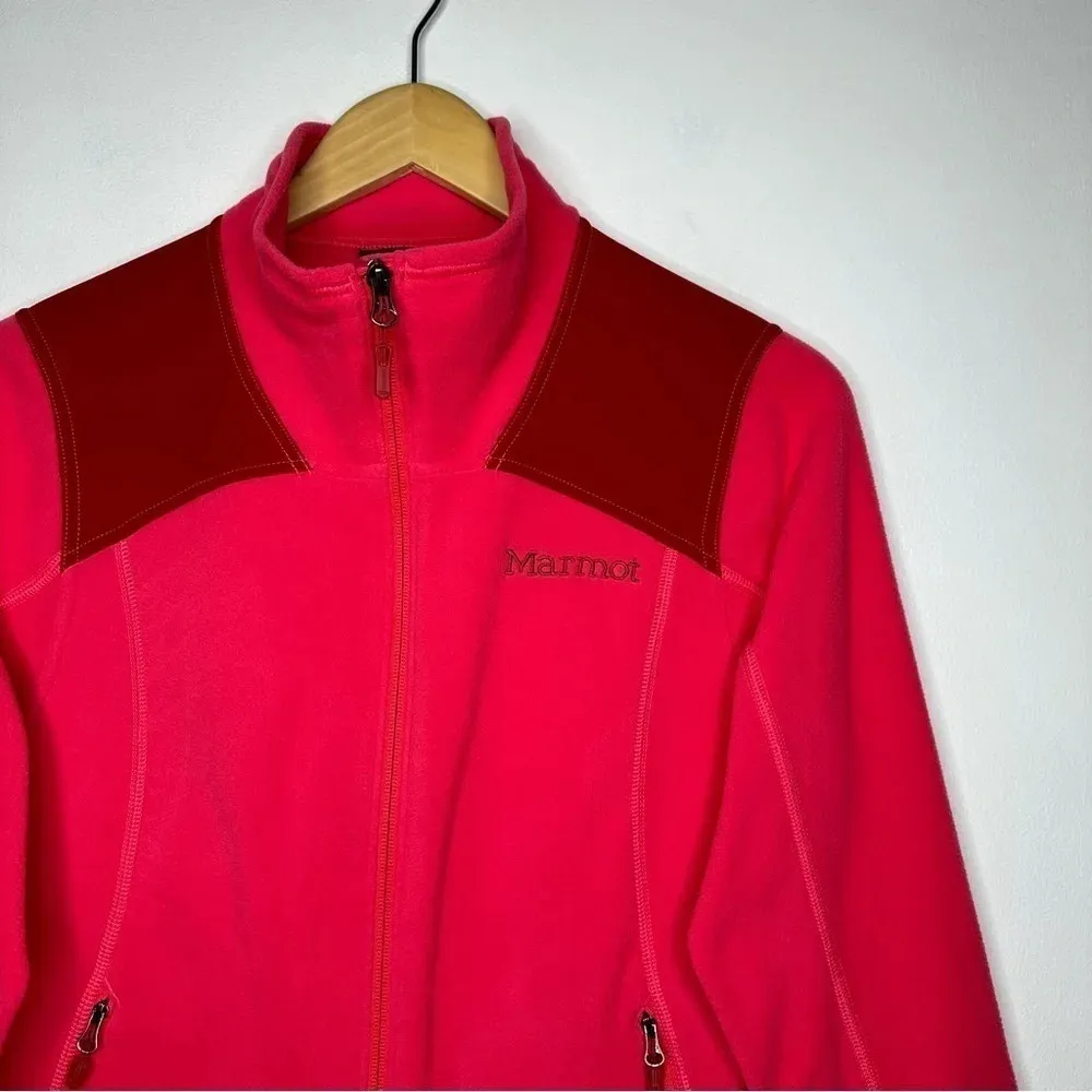 Marmot Disco Pink/Sienna Red Polartec Flashpoint Zip-Up Fleece Jacket Size M - Image 4