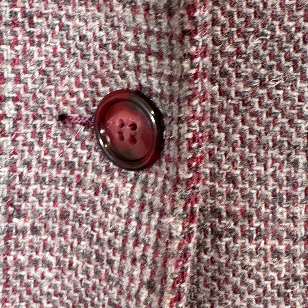 Vintage Swingles 1980s Purple Tweed Blazer Jacket Womens S Preppy Academia - Image 8