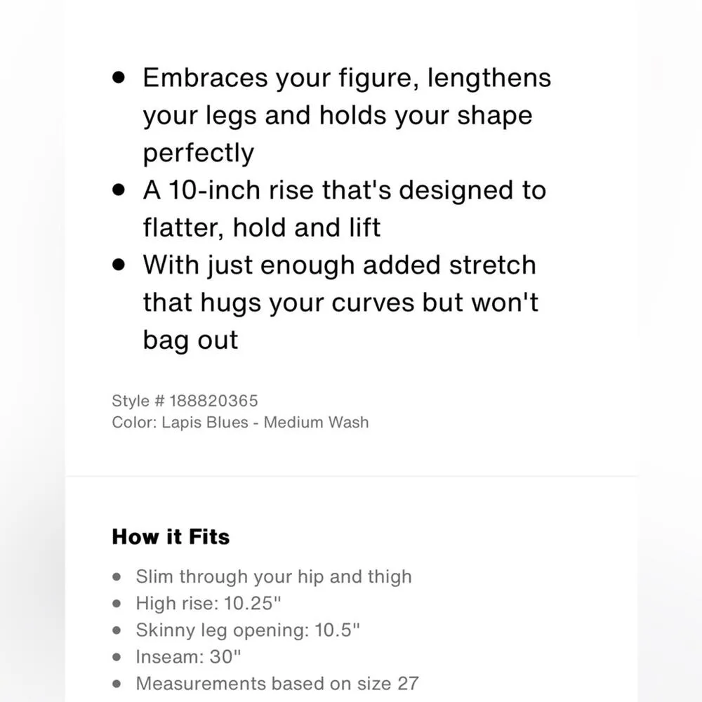 NWT Levi’s 721 High Rise Skinny Jeans Distressed Stretch Womens Size 24 - Image 4